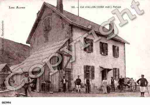 Ville de ALLOS, carte postale ancienne