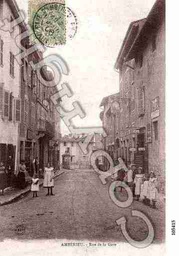 Ville de AMBERIEUENBUGEY, carte postale ancienne