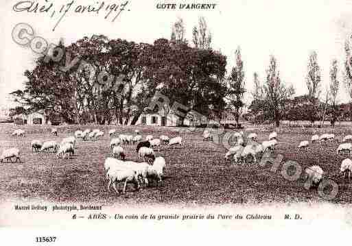 Ville de ARES, carte postale ancienne