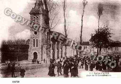 Ville de AYEN, carte postale ancienne