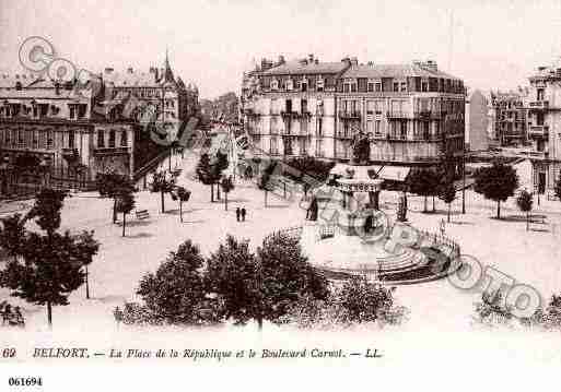 Ville de BELFORT, carte postale ancienne