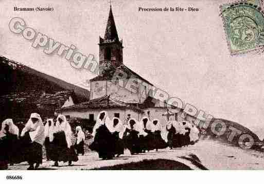 Ville de BRAMANS, carte postale ancienne