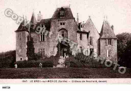 Ville de BREILSURMERIZE, carte postale ancienne