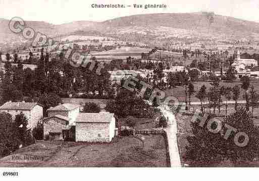 Ville de CHABRELOCHE, carte postale ancienne