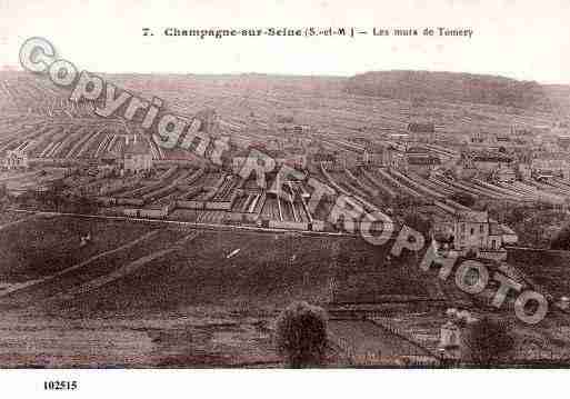 Ville de CHAMPAGNESURSEINE, carte postale ancienne