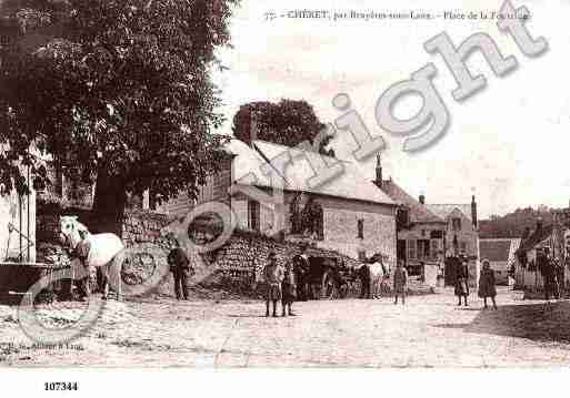 Ville de CHERET, carte postale ancienne