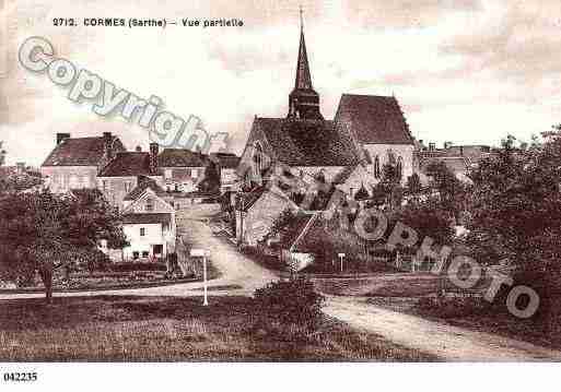 Ville de CORMES, carte postale ancienne