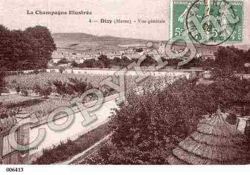 Ville de DIZY, carte postale ancienne