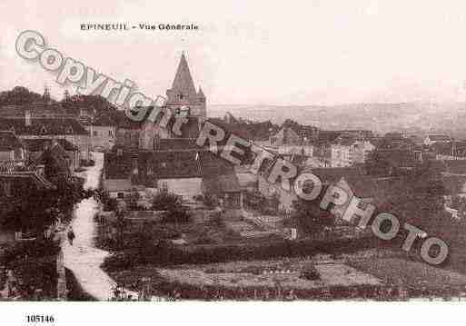 Ville de EPINEUIL, carte postale ancienne