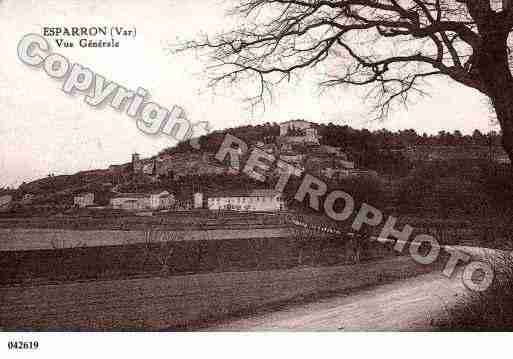 Ville de ESPARRON, carte postale ancienne