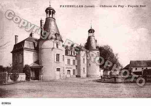 Ville de FAVERELLES, carte postale ancienne