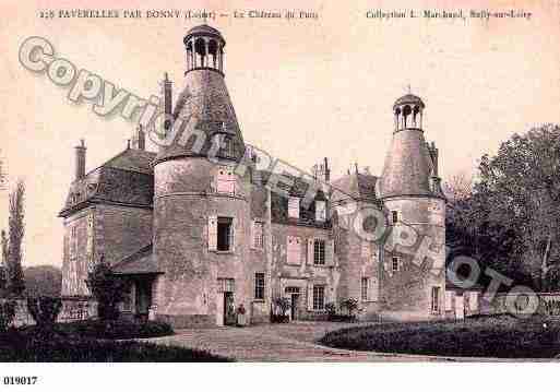 Ville de FAVERELLES, carte postale ancienne