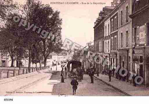 Ville de FONTENAYLECOMTE, carte postale ancienne