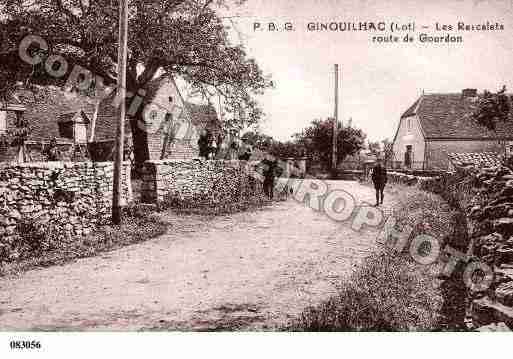 Ville de GINOUILLAC, carte postale ancienne