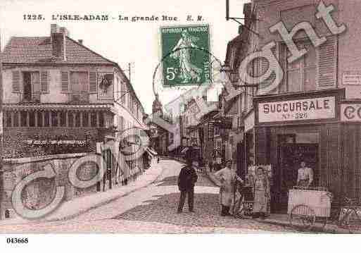 Ville de ISLEADAM(L'), carte postale ancienne