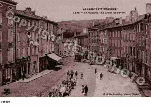 Ville de LANGOGNE, carte postale ancienne