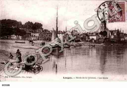 Ville de LANGON, carte postale ancienne