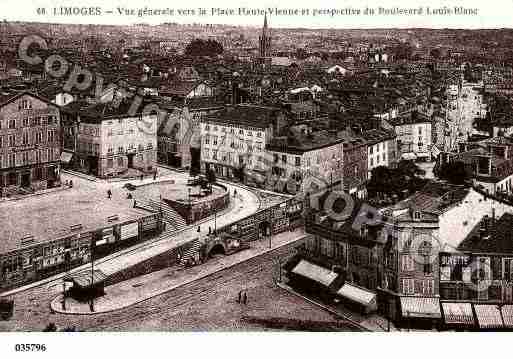 Ville de LIMOGES, carte postale ancienne