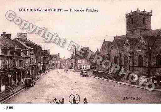 Ville de LOUVIGNEDUDESERT, carte postale ancienne