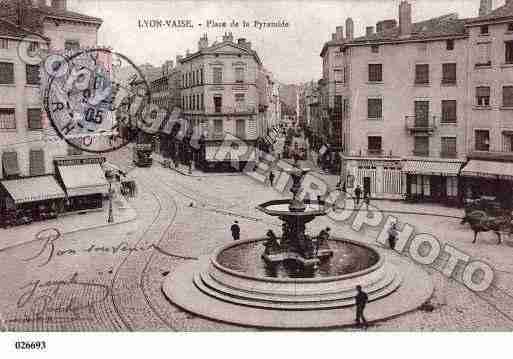 Ville de LYON, carte postale ancienne