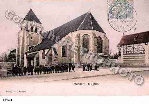 Ville de MORTCERF, carte postale ancienne