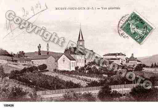 Ville de MUSSYSOUSDUN, carte postale ancienne
