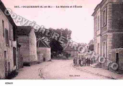 Ville de OCQUERRE, carte postale ancienne