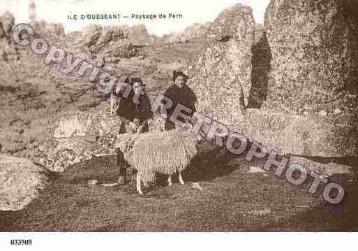 Ville de OUESSANT, carte postale ancienne