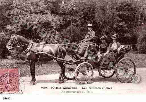 Ville de PARISVECU, carte postale ancienne