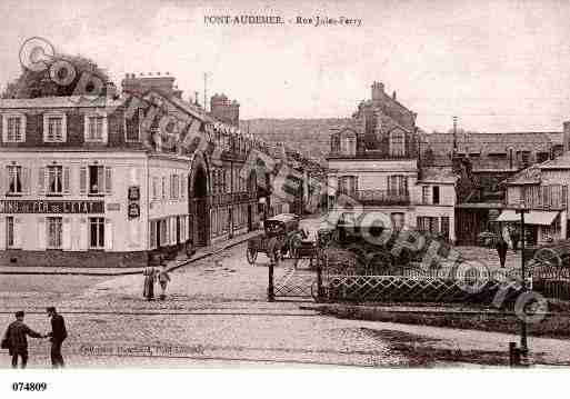 Ville de PONTAUDEMER, carte postale ancienne