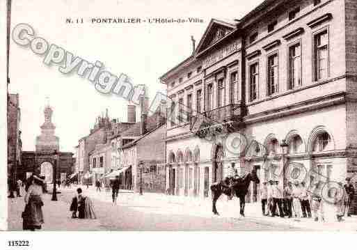 Ville de PONTARLIER, carte postale ancienne