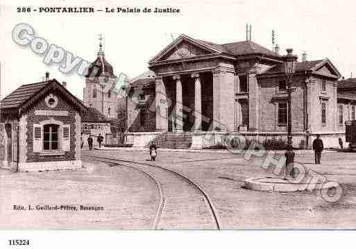 Ville de PONTARLIER, carte postale ancienne