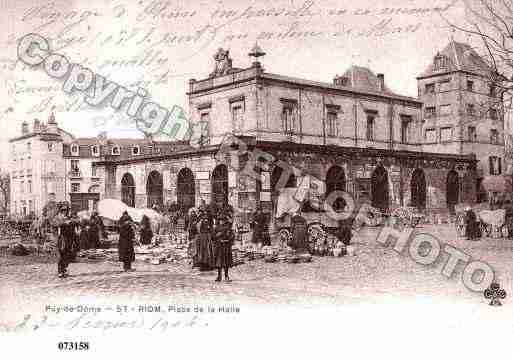 Ville de RIOM, carte postale ancienne