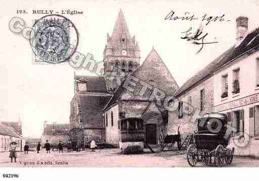 Ville de RULLY, carte postale ancienne