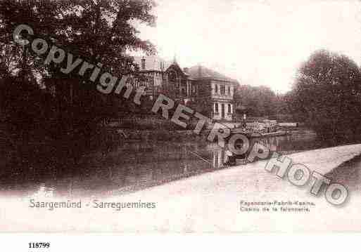 Ville de SARREGUEMINES, carte postale ancienne