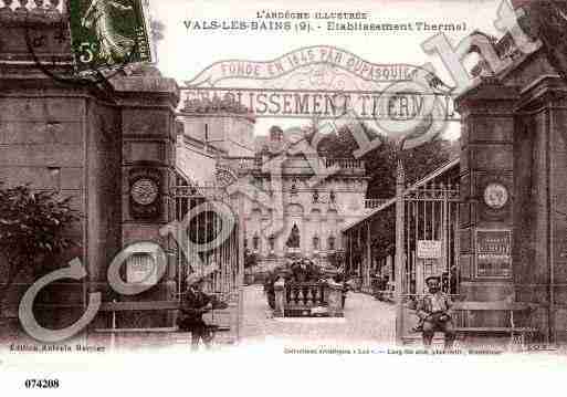 Ville de VALSLESBAINS, carte postale ancienne