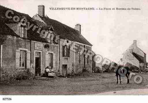 Ville de VILLENEUVEENMONTAGNE, carte postale ancienne