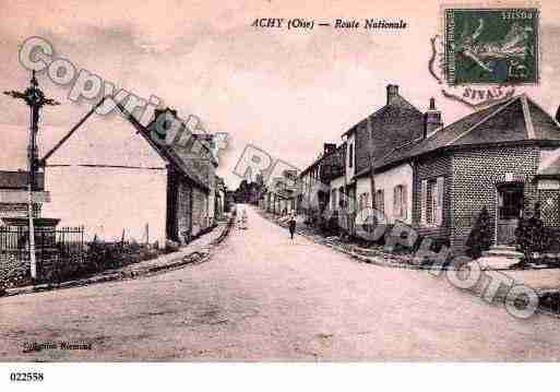 Ville de ACHY, carte postale ancienne