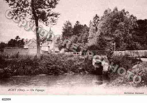 Ville de ACHY, carte postale ancienne