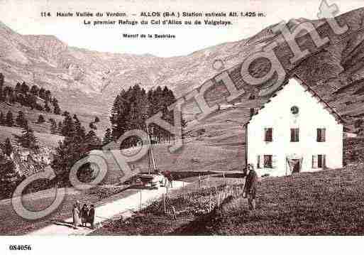 Ville de ALLOS, carte postale ancienne