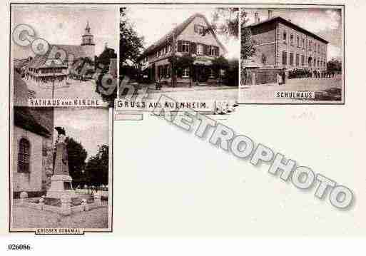 Ville de AUENHEIM, carte postale ancienne