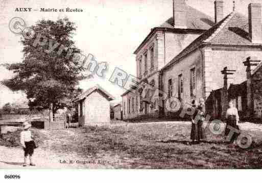 Ville de AUXY, carte postale ancienne