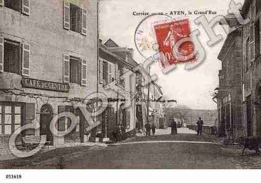 Ville de AYEN, carte postale ancienne