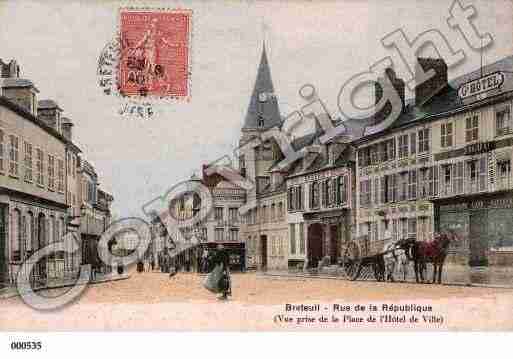 Ville de BRETEUIL, carte postale ancienne