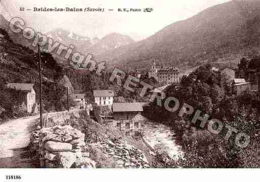 Ville de BRIDESLESBAINS, carte postale ancienne