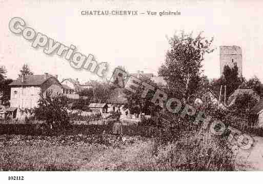 Ville de CHATEAUCHERVIX, carte postale ancienne