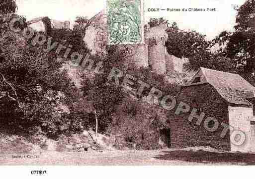 Ville de COLY, carte postale ancienne