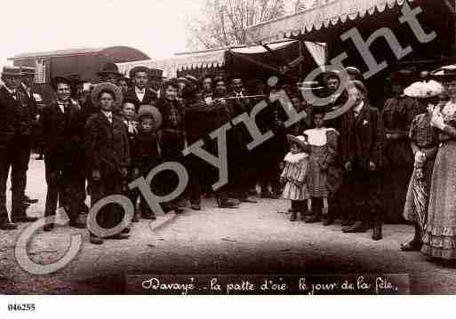 Ville de DAVAYE, carte postale ancienne