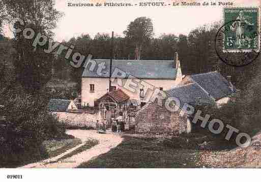 Ville de ESTOUY, carte postale ancienne