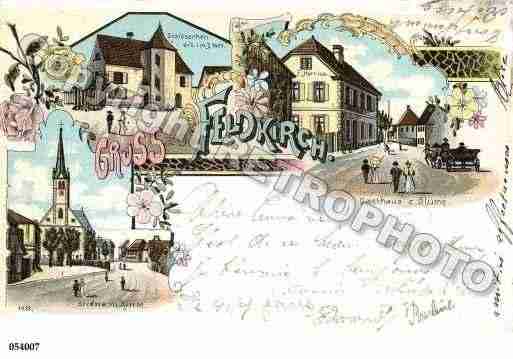 Ville de FELDKIRCH, carte postale ancienne